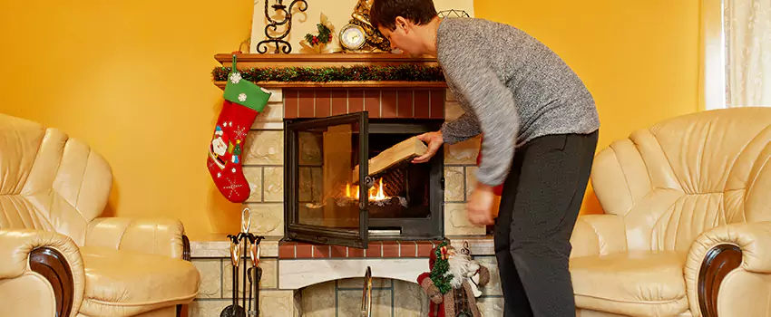 Rusted Metal Fireplace Restoration in Marietta, Georgia