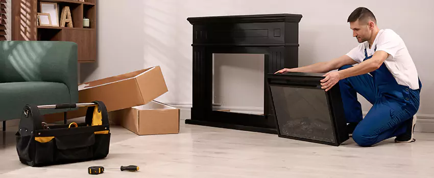 Old Rusted Metal Fireplace Repair And Replacement in Marietta, GA